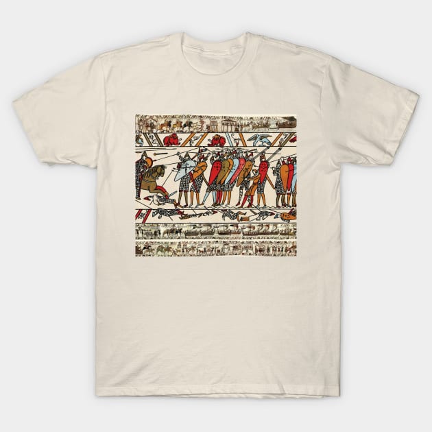 THE BAYEUX TAPESTRY ,BATTLE OF HASTINGS ,NORMAN KNIGHTS T-Shirt by BulganLumini